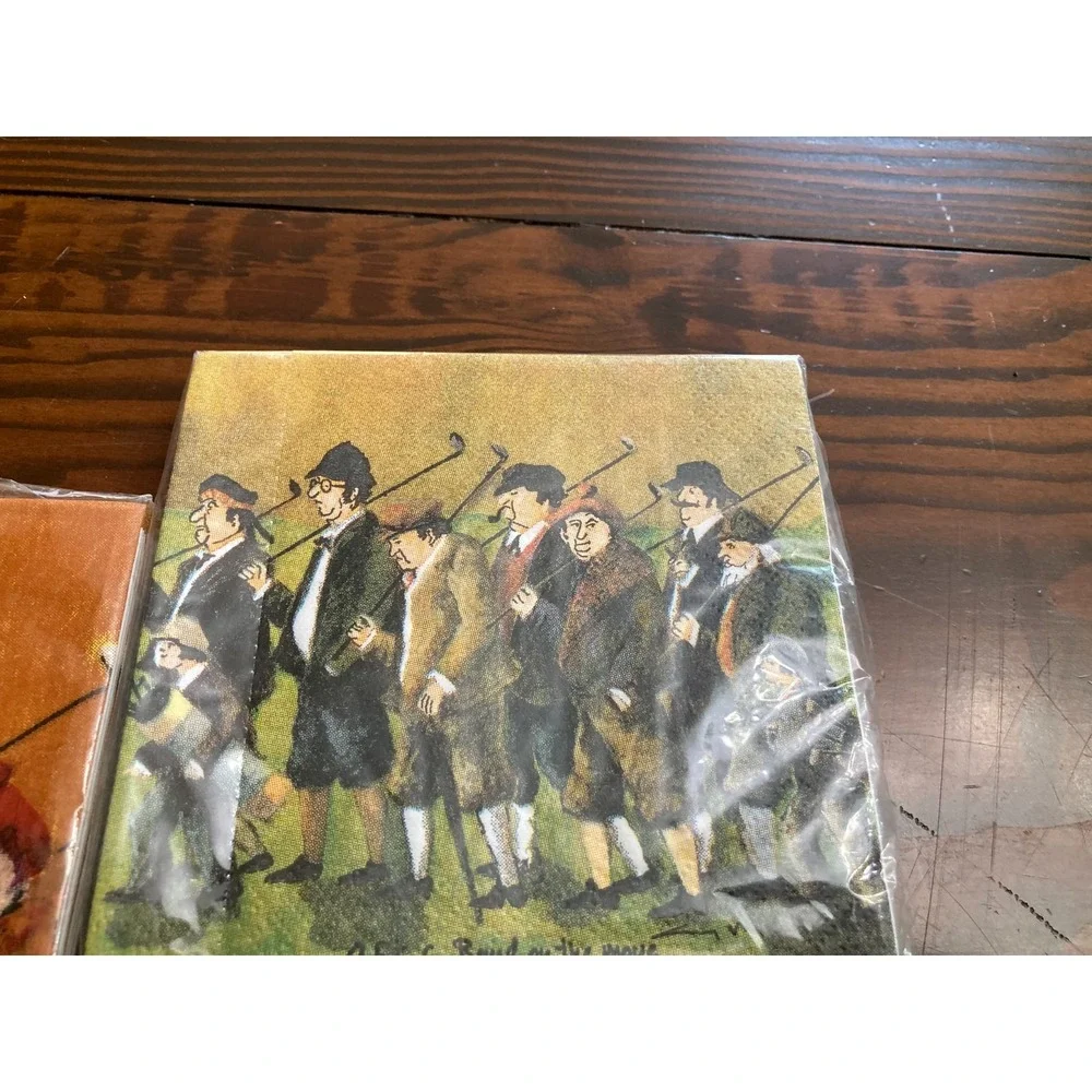 Lot of 3 Guy Buffet Collection Napkins Golf John Ball OFCC - New in Package
